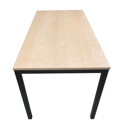 Bürotisch Arbeitstisch Meeting Metal gestell schwarz lackiert Esche furniert