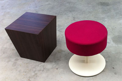 Hocker Bochum Nussbaumoptik