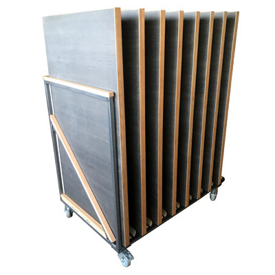 Klapptisch Tal mit fahrbarem Tr�gerwagen HPL beschichtet