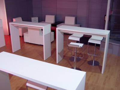 Sessel Barcelona, Banktrennung Barcelona, Tisch Barcelona